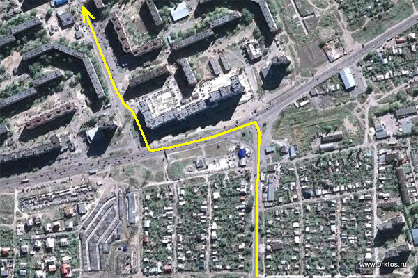 Поворот на 2-Продольную и 39-Гвардейскую
